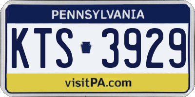 PA license plate KTS3929