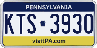PA license plate KTS3930