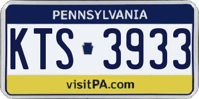 PA license plate KTS3933