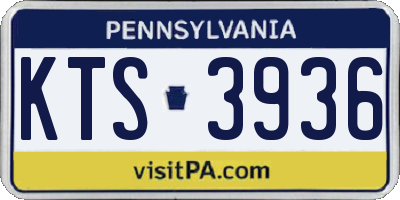 PA license plate KTS3936