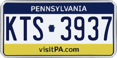 PA license plate KTS3937
