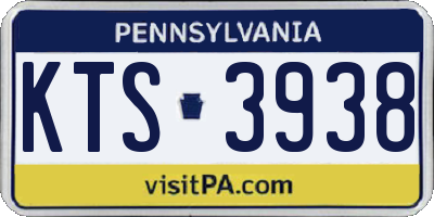 PA license plate KTS3938
