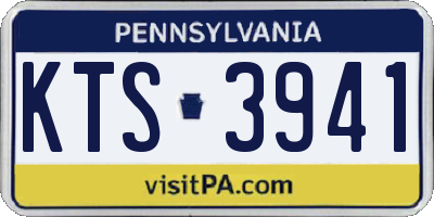 PA license plate KTS3941