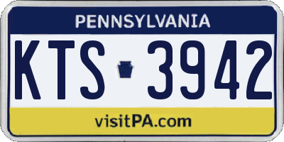PA license plate KTS3942