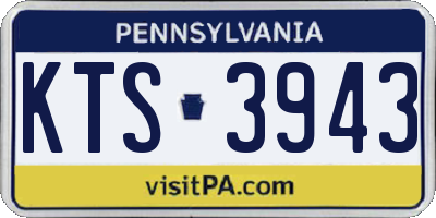 PA license plate KTS3943
