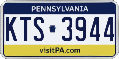 PA license plate KTS3944