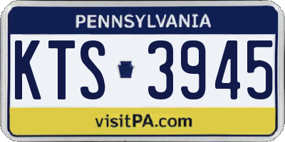 PA license plate KTS3945