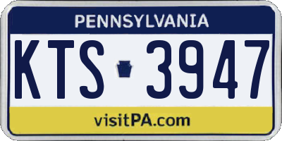 PA license plate KTS3947