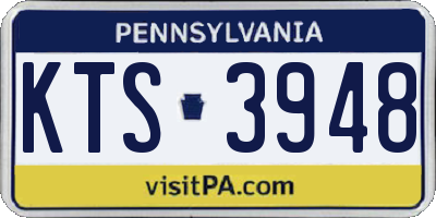 PA license plate KTS3948