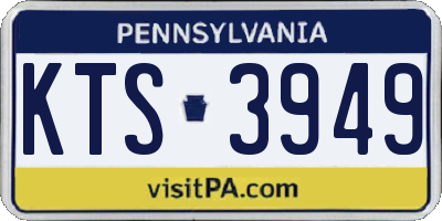 PA license plate KTS3949