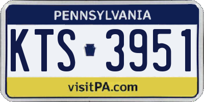 PA license plate KTS3951