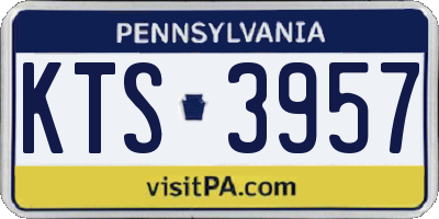 PA license plate KTS3957