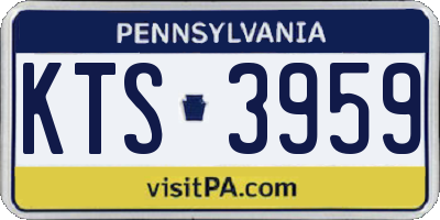 PA license plate KTS3959