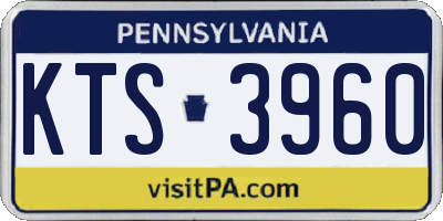 PA license plate KTS3960