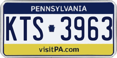 PA license plate KTS3963
