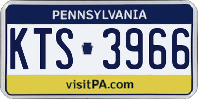 PA license plate KTS3966