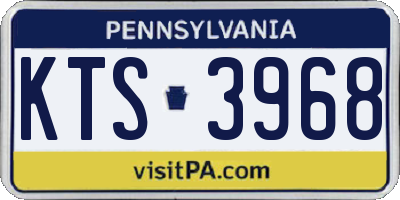 PA license plate KTS3968
