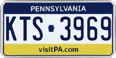 PA license plate KTS3969