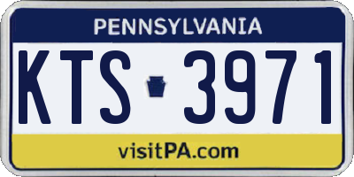 PA license plate KTS3971