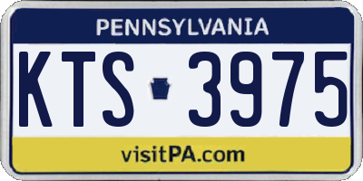 PA license plate KTS3975