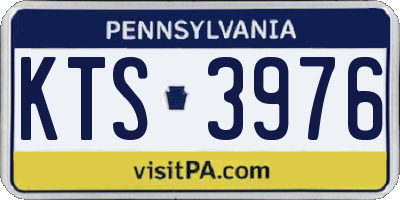PA license plate KTS3976