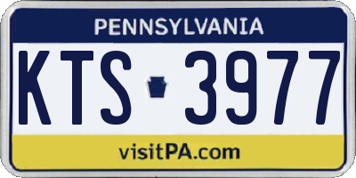 PA license plate KTS3977