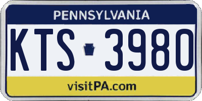 PA license plate KTS3980