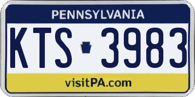 PA license plate KTS3983