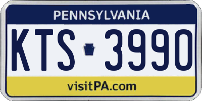 PA license plate KTS3990