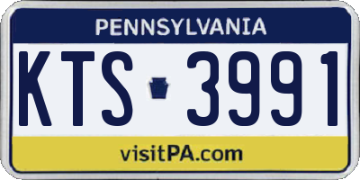 PA license plate KTS3991