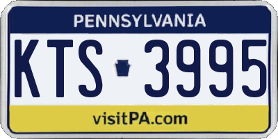 PA license plate KTS3995