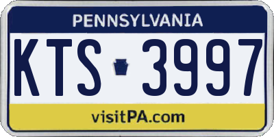 PA license plate KTS3997