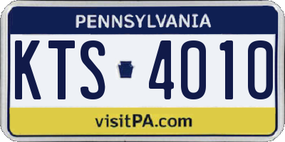 PA license plate KTS4010