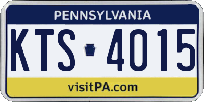 PA license plate KTS4015