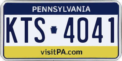 PA license plate KTS4041