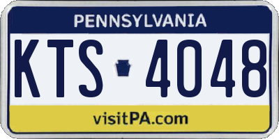 PA license plate KTS4048