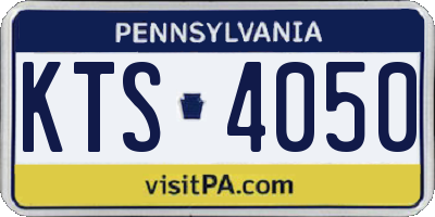 PA license plate KTS4050