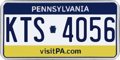 PA license plate KTS4056