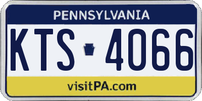 PA license plate KTS4066