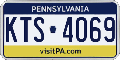 PA license plate KTS4069