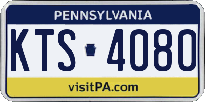 PA license plate KTS4080