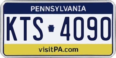 PA license plate KTS4090
