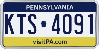 PA license plate KTS4091