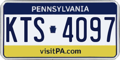 PA license plate KTS4097