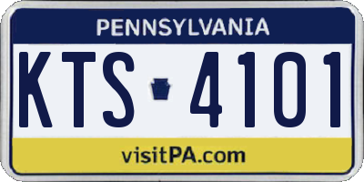 PA license plate KTS4101