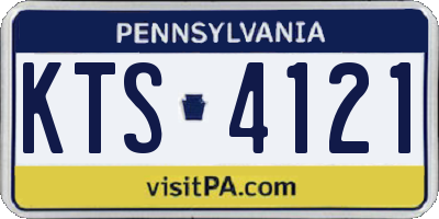 PA license plate KTS4121