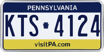 PA license plate KTS4124