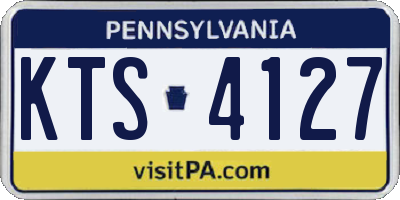 PA license plate KTS4127
