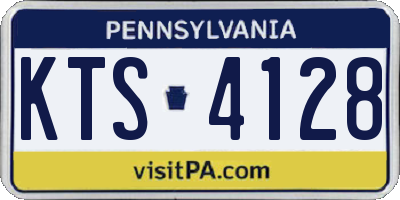 PA license plate KTS4128