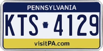 PA license plate KTS4129
